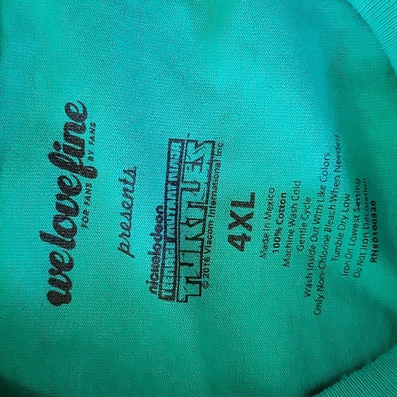 4XL TMNT Teenage Mutant Ninja Turtles Green T-Shirt EUC - Picture 3 of 3